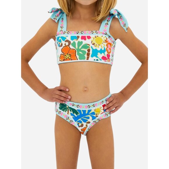 BEACH RIOT Girls' Little Stella + Janie Bikini Set in Tropical Sands Size 5/6 - Picture 1 of 5